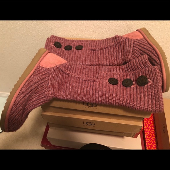 Uggs. Classic Cardy Knit. Size 6. Dusty Rose. - Picture 4 of 4
